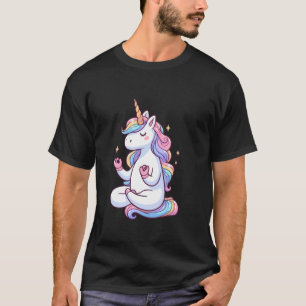 Meditation Unicorn Yoga Pose Relaxing Animal T-Shirt