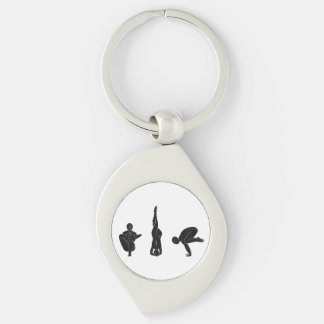 Meditation, yoga, Attitude Key Ring
