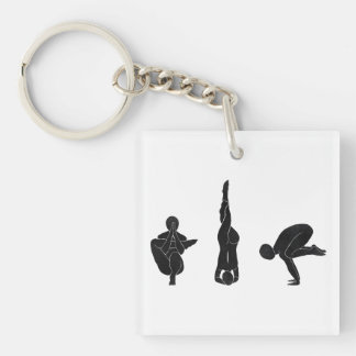 Meditation, yoga, Attitude Key Ring