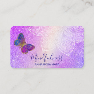 *~* Meditation Yoga Butterfly Mandala Reiki Business Card