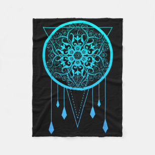 Meditation, Yoga Clothing, Namaste Geometry Chakra Fleece Blanket