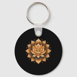 Meditation Yoga Mandala Design. Key Ring