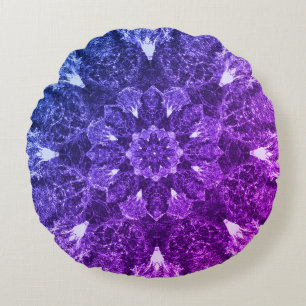 Meditation & Yoga mandala, Wellbeing Art (pillow) Round Cushion