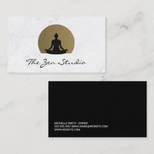 Meditation Yoga Pose Logo Appointment Card