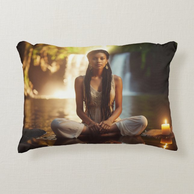 MEDITATION - YOGA - WELLNESS - CARPE DIEM DECORATIVE CUSHION (Front)