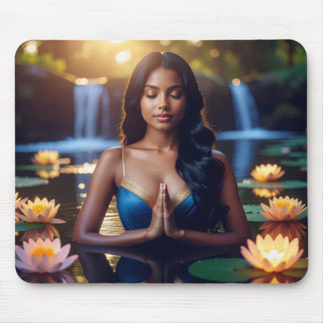 MEDITATION - YOGA - WELLNESS - CARPE DIEM MOUSE PAD (Front)