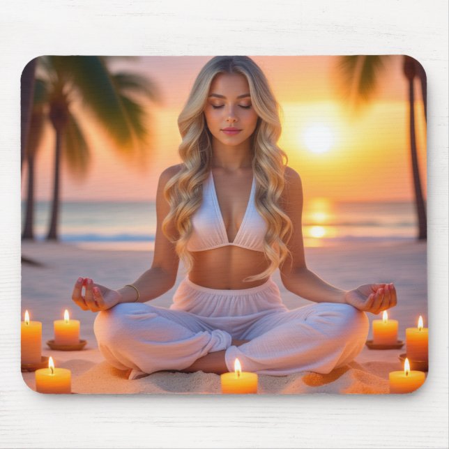 MEDITATION - YOGA - WELLNESS - CARPE DIEM MOUSE PAD (Front)