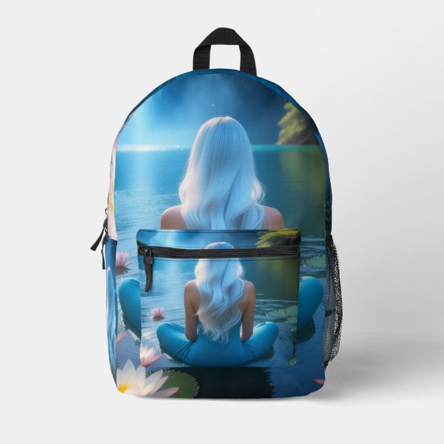 MEDITATION - YOGA - WELLNESS - CARPE DIEM PRINTED BACKPACK (Front)