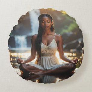 MEDITATION - YOGA - WELLNESS - CARPE DIEM ROUND CUSHION