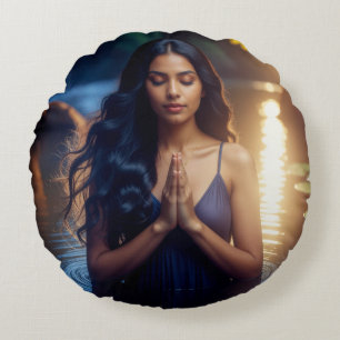 MEDITATION - YOGA - WELLNESS - CARPE DIEM ROUND CUSHION