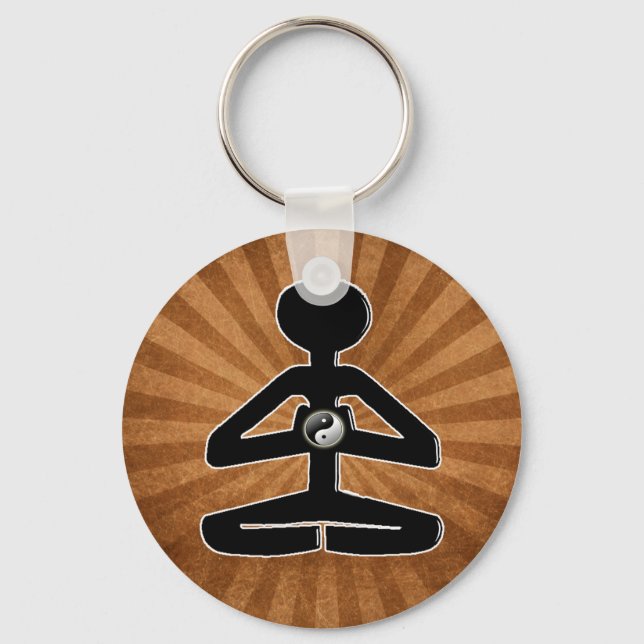 MEDITATION YOGA YIN YANG KEY RING (Front)