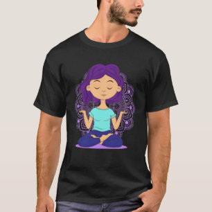 meditation yoga zen spiritual buddhism girl T-Shirt