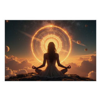 Meditative Cosmic Energy Poster