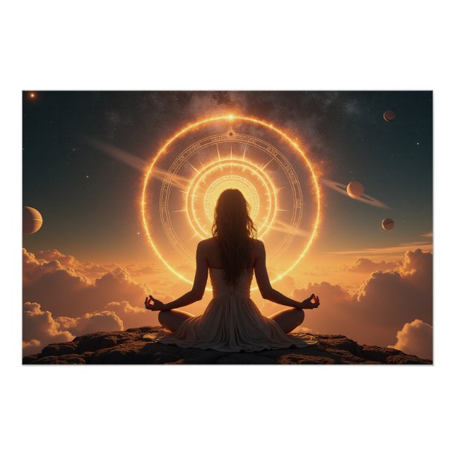 Meditative Cosmic Energy Poster (Front)