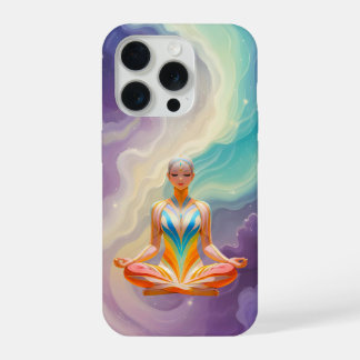Meditative Woman & Soft Pastel Energy iPhone 15 Pro Case