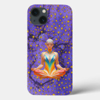 Meditative Woman & Unique Star Pattern design