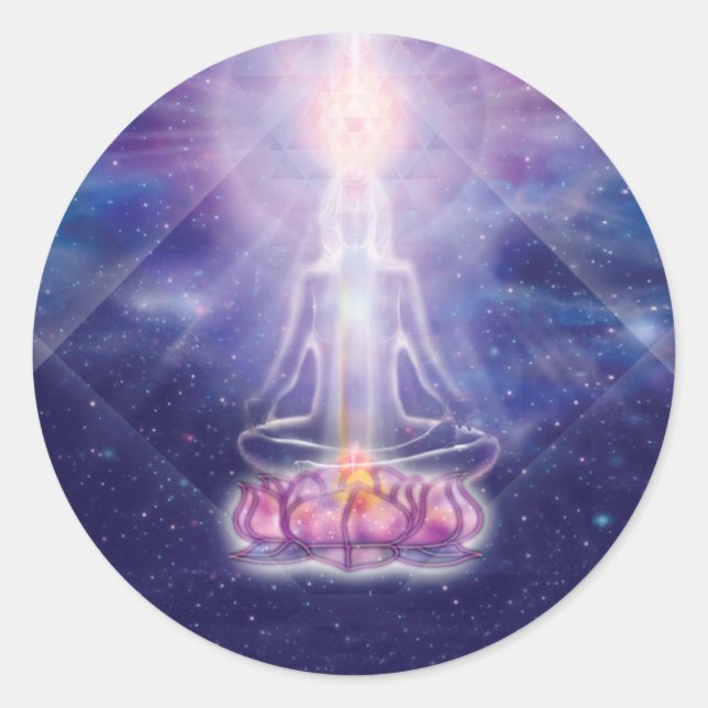 Meditator Classic Round Sticker (Front)