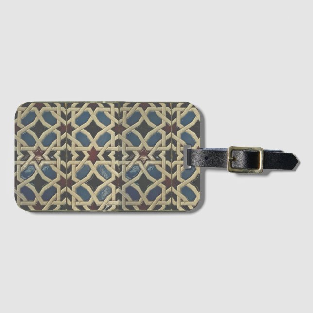 Mediteranean Mosaic Luggage Tag (Front Horizontal)