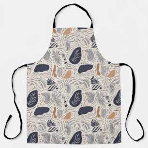 Mediterranean Abstract Nature All-Over Print Apron