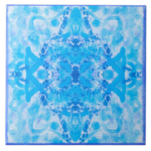 'Mediterranean Aqua Blue pattern  Tile