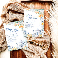 Mediterranean Blue and Lemon Tea Party Bridal