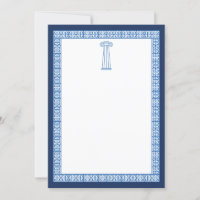 Mediterranean Blue Greek Key Greek Column