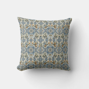 Mediterranean Blue Tile Coastal Cushion