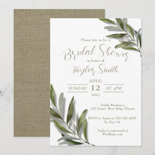 Mediterranean Boho Chic minimal Invitation