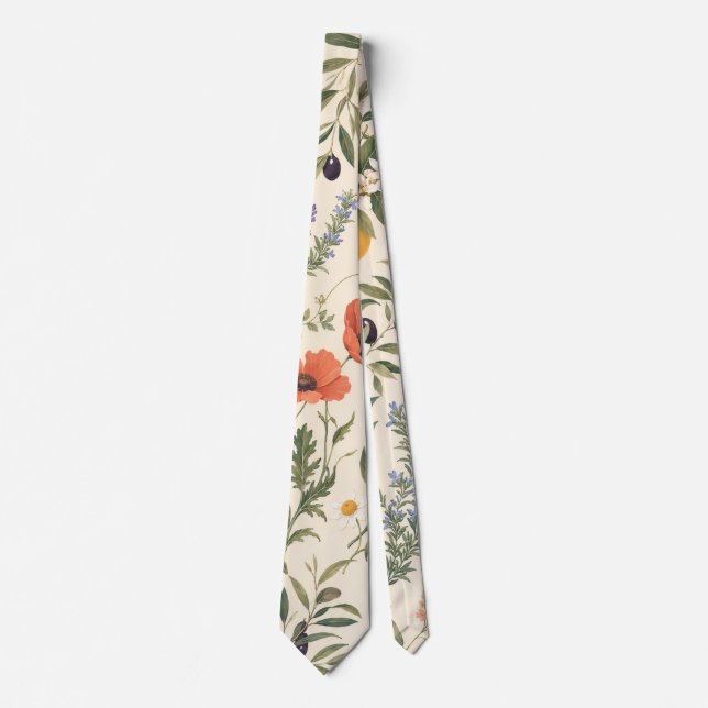 Mediterranean Botanical Tie (Front)