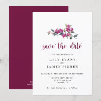 Mediterranean Bougainvillea Burgundy Save the Date