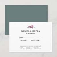 Mediterranean Bougainvillea Pink Burgundy RSVP Inv
