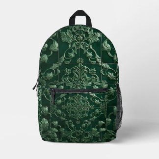 Mediterranean Ceramic Design Printed Backpack