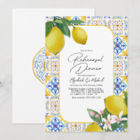 Mediterranean Charm Lemon Italian Rehearsal Dinner