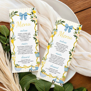 Mediterranean Ciao Baby Shower Menu