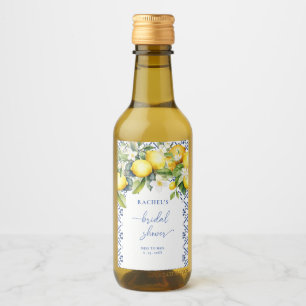 Mediterranean Citrus Bridal Shower Wine Label
