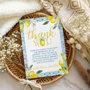 Mediterranean Citrus Thank You Card