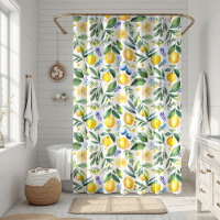 Mediterranean Citrus with Blue Flowers