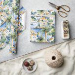 Mediterranean Coast Sea Wedding Wrapping Paper<br><div class="desc">Mediterranean Coast Sea Wedding</div>