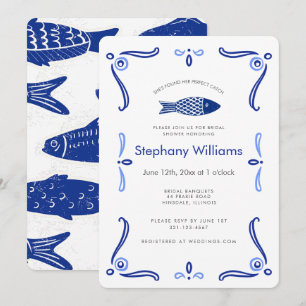 Mediterranean Coastal Bridal Shower Invitation 
