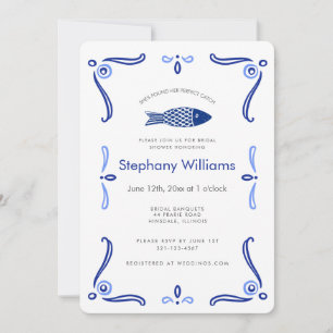 Mediterranean Coastal Bridal Shower Invitation 