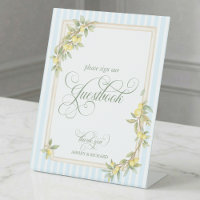 Mediterranean Coastal Lemon Wedding Guestbook