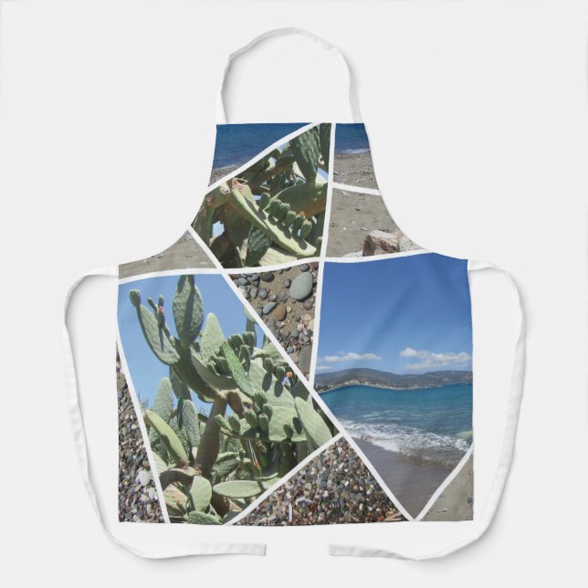 Mediterranean Collage Design Apron (Front)