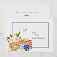 Mediterranean Colourful Will You Be My Bridesmaid