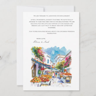 Mediterranean Engagement Announcement Card