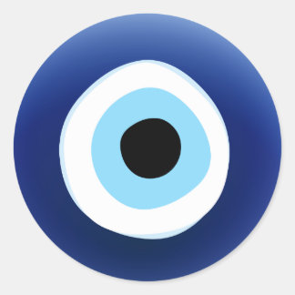 Mediterranean Evil Eye Protection Classic Round Sticker