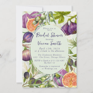 Mediterranean Fig & Olive Bridal Shower Invitation