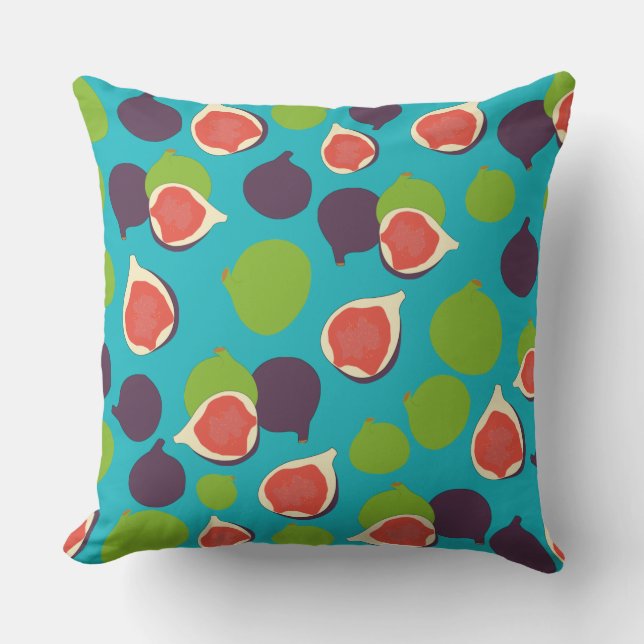 Mediterranean Fig Summer Fruit Pattern   Cushion (Front)