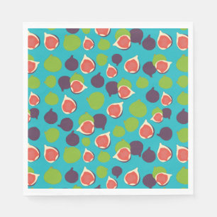 Mediterranean Fig Summer Fruit Pattern   Napkin