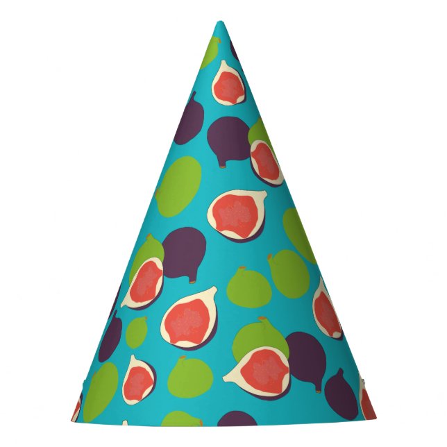Mediterranean Fig Summer Fruit Pattern   Party Hat (Front)