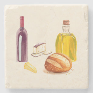  Mediterranean Flavors Stone Coaster
